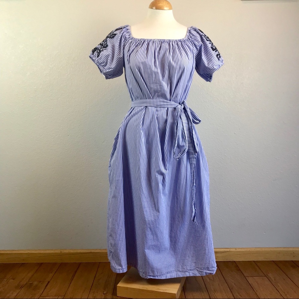 Who What Wear Embroidered Cap Sleeve Tie Dress XL